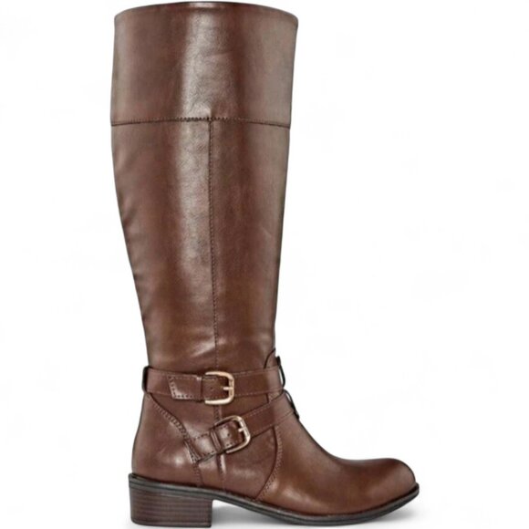 Arizona Riding Boots Women's 7.5 Brown Faux Leather Tall Memory Foam Lined New - Picture 1 of 8